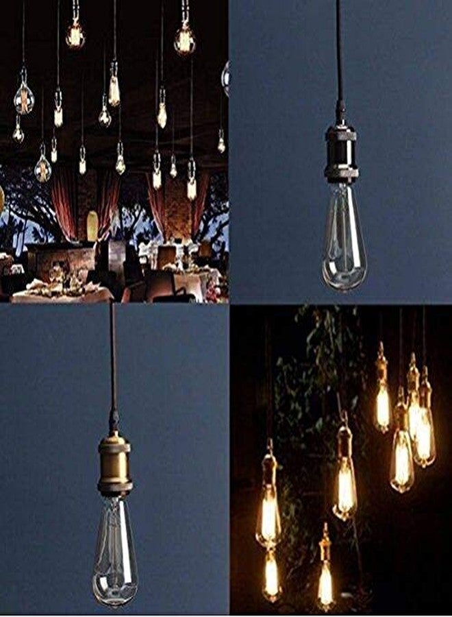 Kiven 3-Lights H System Track Mini Pendant, Pearl Black Finish Lamp Holder Fitting Track Light Kit, Rose Pendant Braided Fabric Flex Cord Length 11.81 in,TB0123-30CM - Image 5