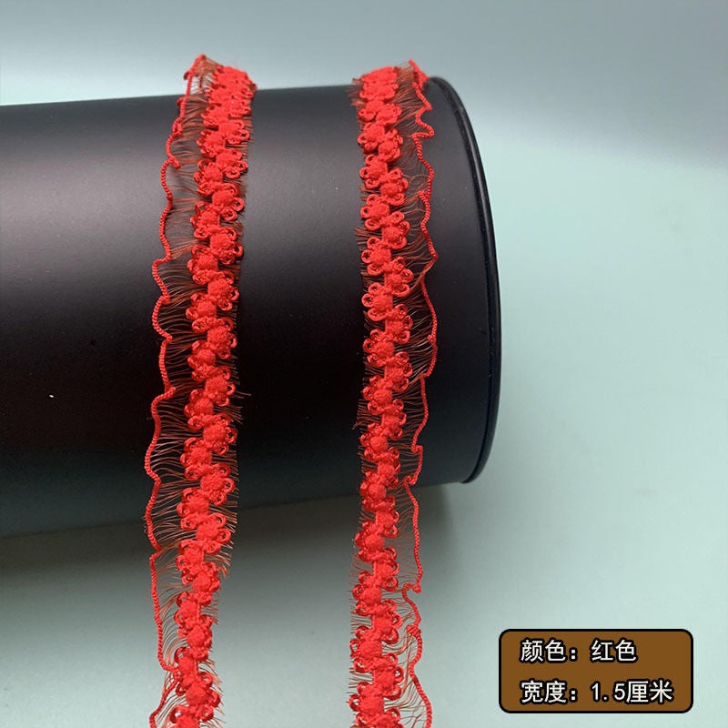 Stretch Single-Sided Colorfulful Fungus Lace Webbing Lace Fish Silk Lace Diy Clothing Curtain Fabric Handmade Accessories - Image 1