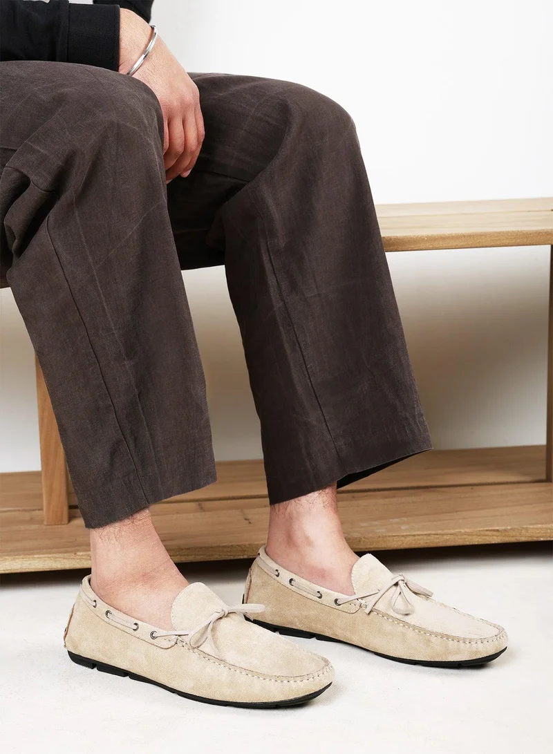 Where's That From Carter Suede Slip on Lace Detail Loafer