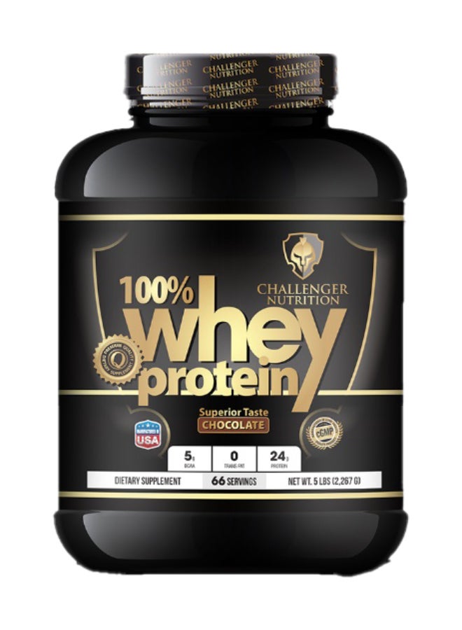 Whey Protein Powder - Chocolate Flavor - 5lb (2.26kg) - for Muscle Growth & Recovery