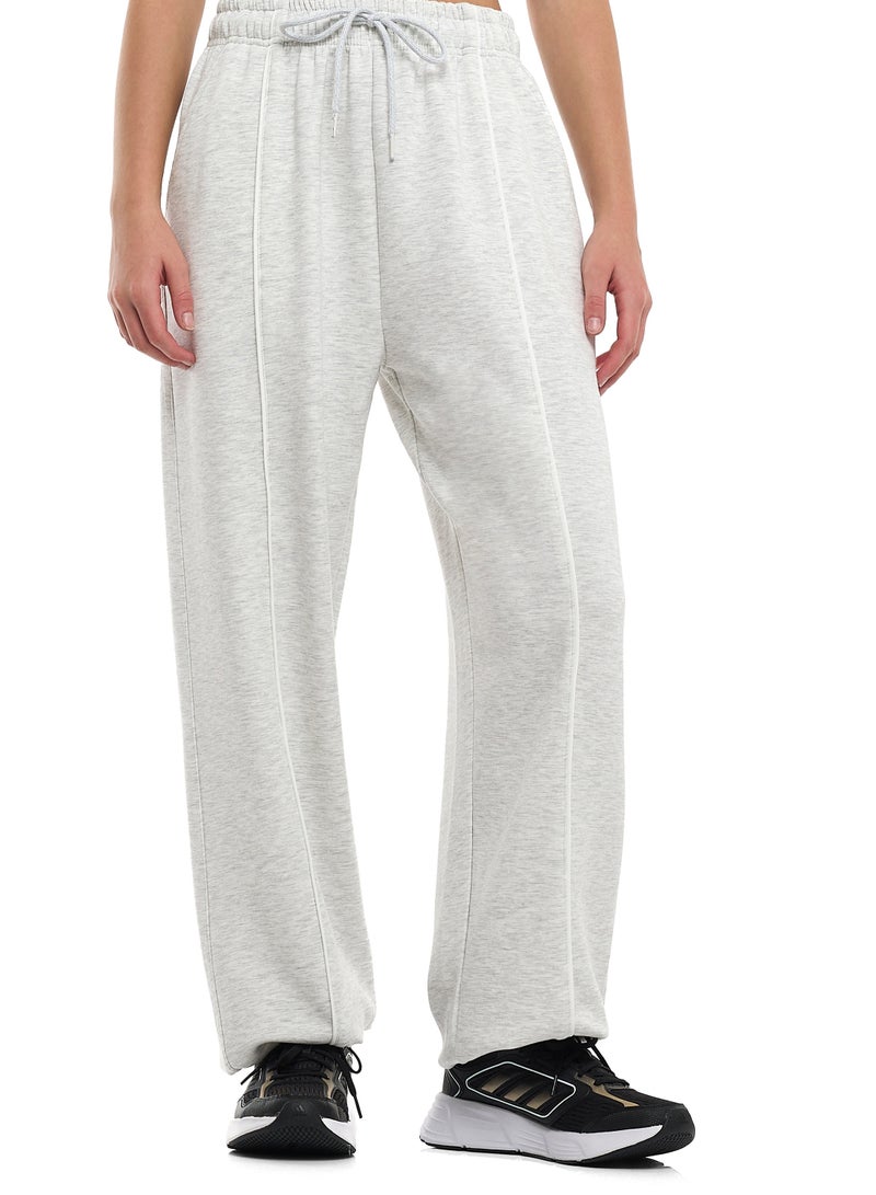 فكتور اند جين طقم رياضي رمادي للبنات - جاكيت بسحاب وبنطلون رياضي - Image 4