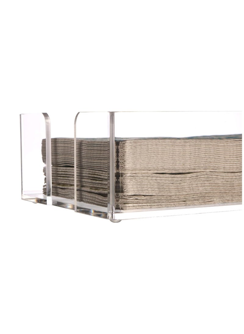 TPGP Clear Napkin Holders for Kitchen,Guest Towel Basket,PaperTowel Holder in Clear,Cocktail and Guest Napkin Holder for Bathroom Kitchen Dining Table Party Hotel Restaurant décor,9"x 5.5" - Image 2