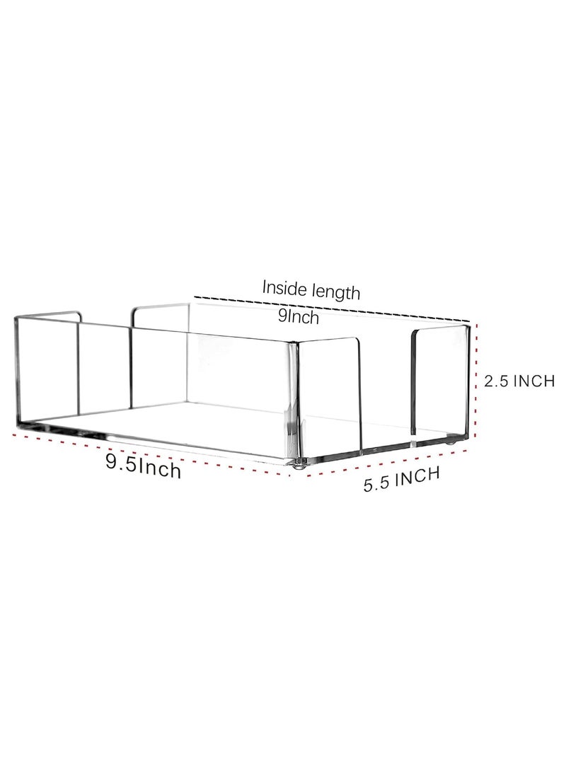 TPGP Clear Napkin Holders for Kitchen,Guest Towel Basket,PaperTowel Holder in Clear,Cocktail and Guest Napkin Holder for Bathroom Kitchen Dining Table Party Hotel Restaurant décor,9"x 5.5" - Image 4