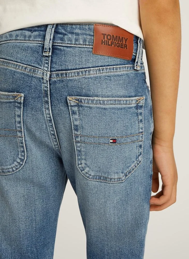 تومي هيلفيغر Youth Straight Mid Raise Jeans