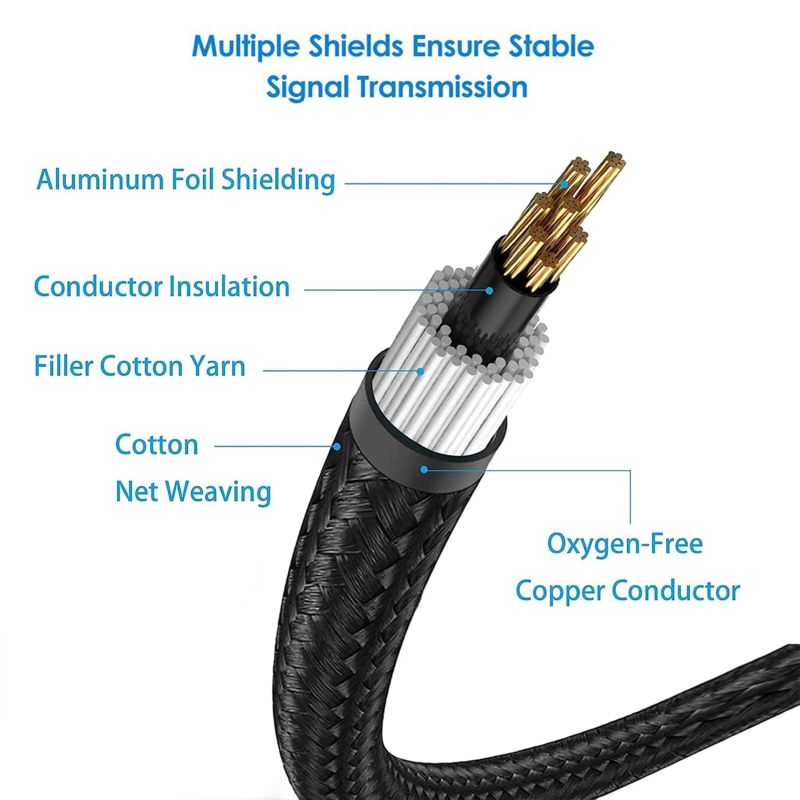 كابل صوت لايتنينج إلى RCA بطولات ذهبية بطولات 1 متر مع شريحة MFi - يمكن توصيله واستخدامه مباشرة - كابل Y صوتي ستيريو خالي من الضوضاء لـ iPhone و iPad وسيارة ستيريو ودراما منزلية ومُضخم صوت DVD - Image 5