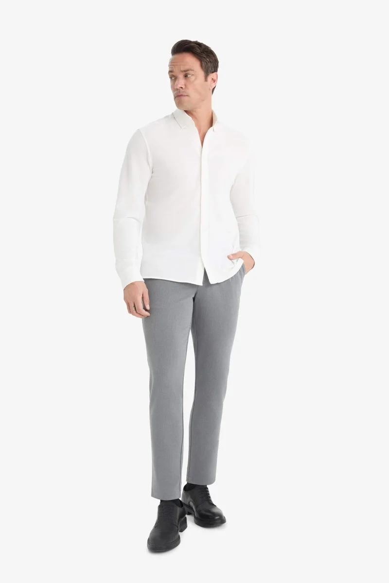 Defacto  Tailored Fit Regular Hem with Pockets Trousers for Men | Best Price UAE