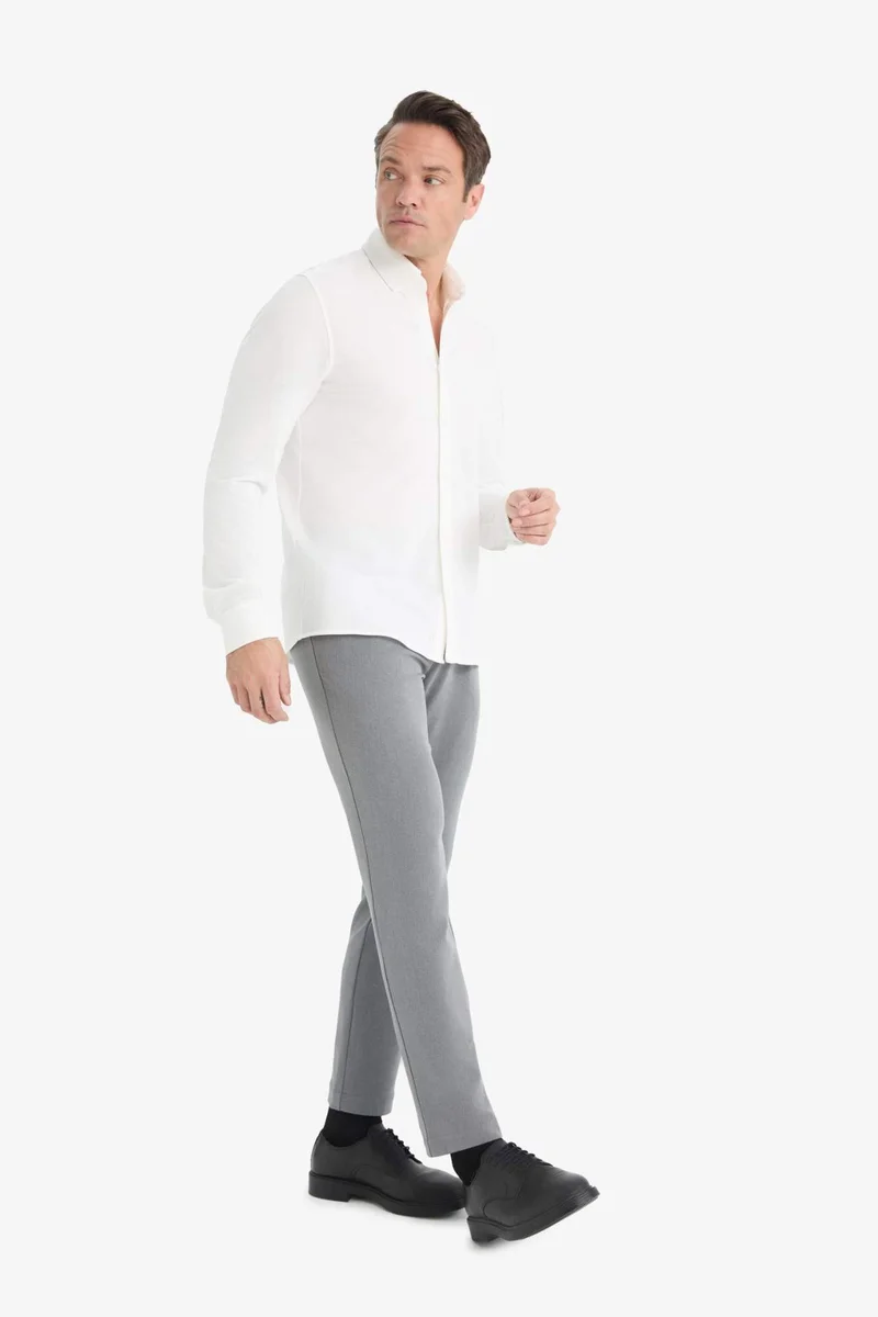 ديفاكتو Tailored Fit Regular Hem with Pockets Trousers