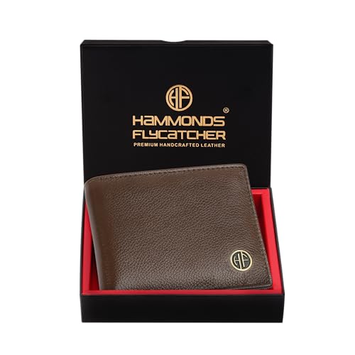 HAMMONDS FLYCATCHER RFID Protected Bi-Fold Wallet for Men Leather Original, Mens Wallet, Leather Wallets for Men, Classic Purse with 4 Card Slots, Coin Pocket, Gift for Mens - Brushwood - Image 1