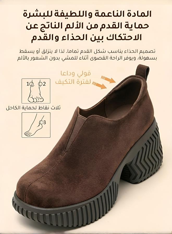 Handmade Casual Shoe with Matte Finish and Thick Sole (Visually Increases Height by 8cm) - Image 4