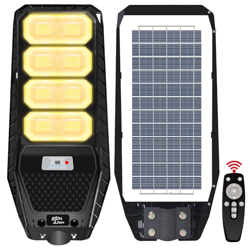Epyz 150Watt Solar Street Light Outdoor Waterproof with Remote 392 Led Motion Sensor Light for Garden, Street, Lawn [ with Out Pole ] [ Pack of 1, Warm Yellow ] - Image 1