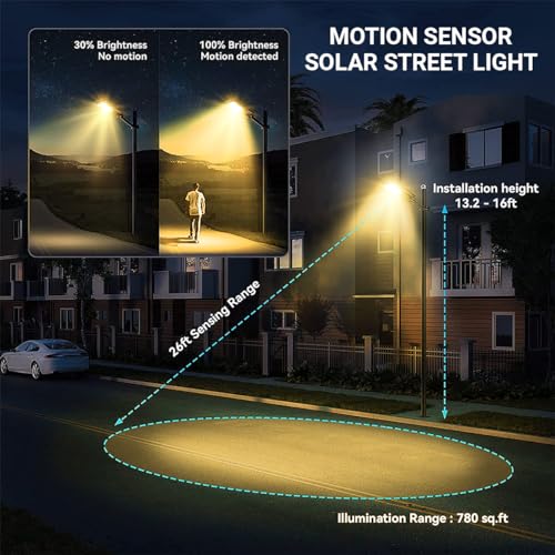 Epyz 150Watt Solar Street Light Outdoor Waterproof with Remote 392 Led Motion Sensor Light for Garden, Street, Lawn [ with Out Pole ] [ Pack of 1, Warm Yellow ] - Image 4