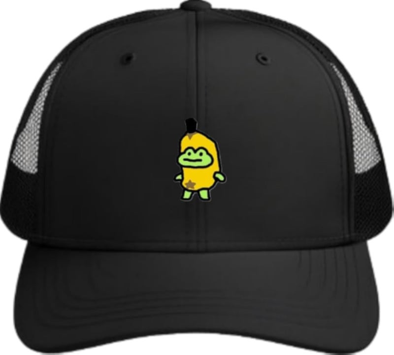 Frog Plain unisex baseball cap Black 25