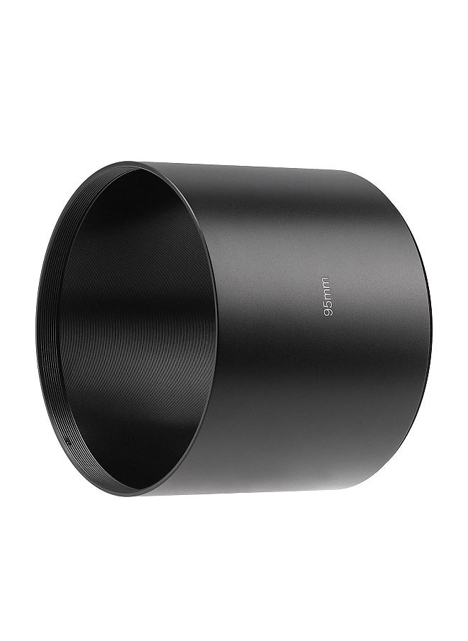 Generic 95mm Metal Lens Hood 78mm x 95mm Screw Aluminum Alloy for Camera Lens with 95mm Filter Thread Compatible with Canon Sony Nikon And Other Cameras  - Image 3