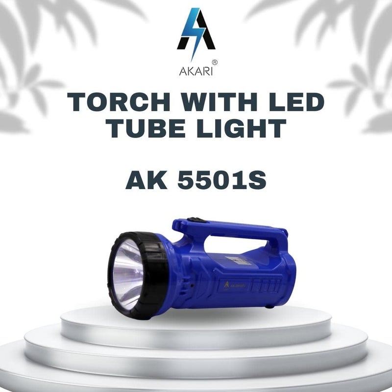 Akari Akari 5501S Long Range tub Light Torch 14 Bright SMD Emergency with MultiFunctional Rechargeable Handheld Torch Flash Light Fog Light - Image 1