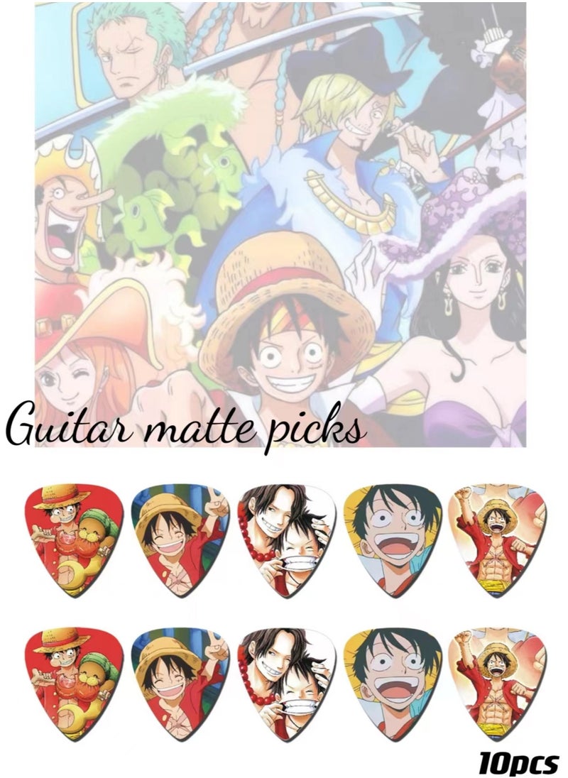 10pcs PVC guitar pick set - 0.68mm thickness, suitable for electric, folk and ukulele - 10pcs style graffiti musical instrument accessories