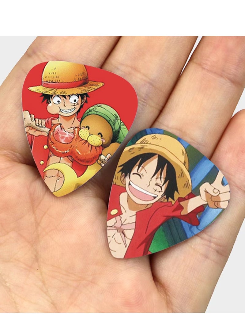 10pcs PVC guitar pick set - 0.68mm thickness, suitable for electric, folk and ukulele - 10pcs style graffiti musical instrument accessories