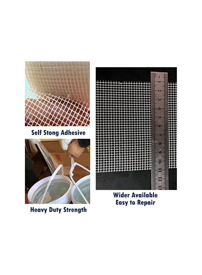 PROMASS promass Drywall Repair Fiberglass Tape: 4” x 100 Feet Industrial Grade Extra Strength Fiber Mesh, Heavy Duty SelfAdhesive Tape for Seam Patch and Wall Crack Repair, White  - Image 3