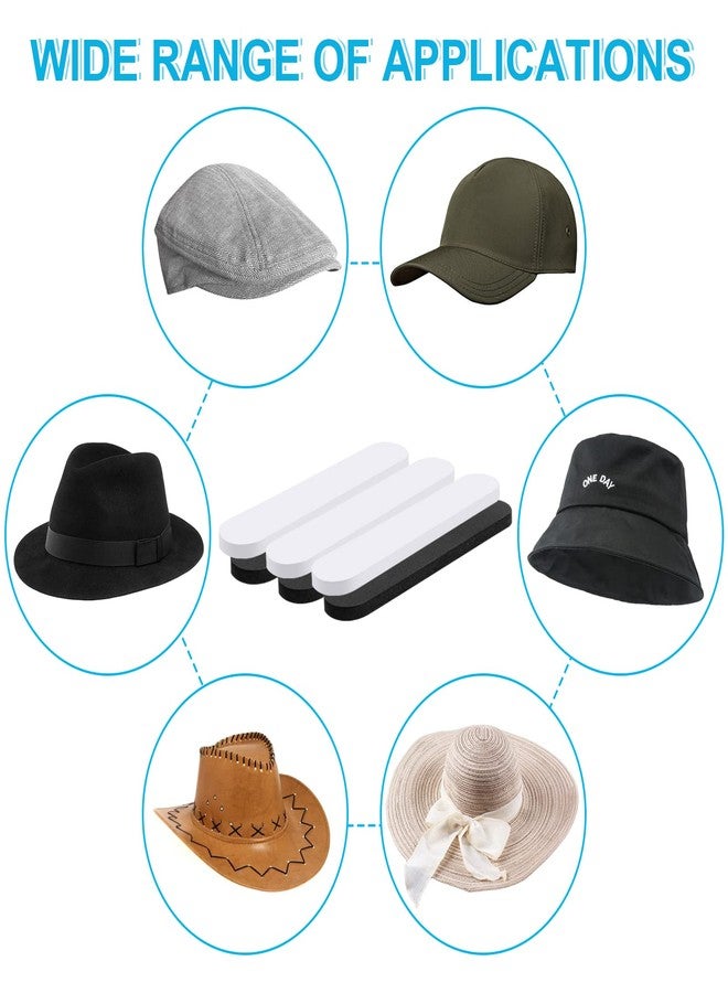 DSUWAZU 45PCS Hat Size Tape, Hat Size Reducer, Foam Reducing Tape for Hats Caps Sweatband(Black) - Image 5
