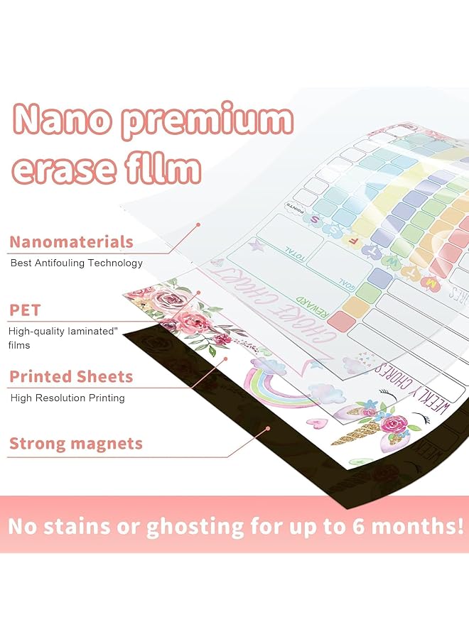 erorex Magnetic Chore Chart For Kids Behavior Reward Chart For Kids Magnetic Dry Erase Chore Chart For Kids Developing A Good Sense Of Responsibility Wall Chart Magnetic Stickers - Image 3