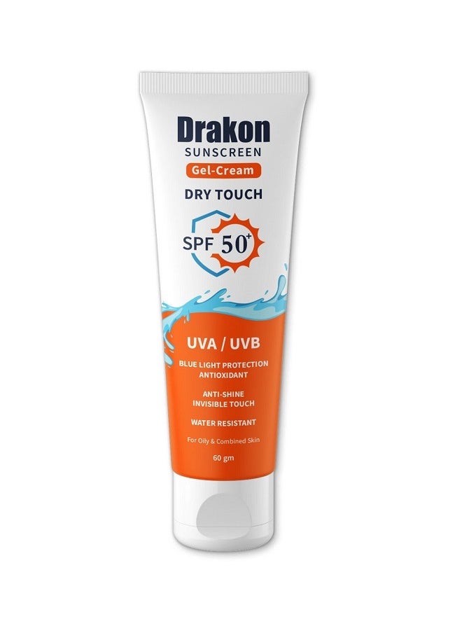 DRAKON Sunscreen SPF50 Gel Cream Dry Touch 60ml  - Image 1
