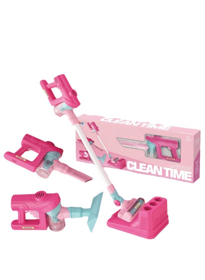 Play House Toy Cleaning Tool Set Vacuum Cleaner Broom Spray Bottle Boys And Girls Children's Toys-Color:48 Sanitary Ware