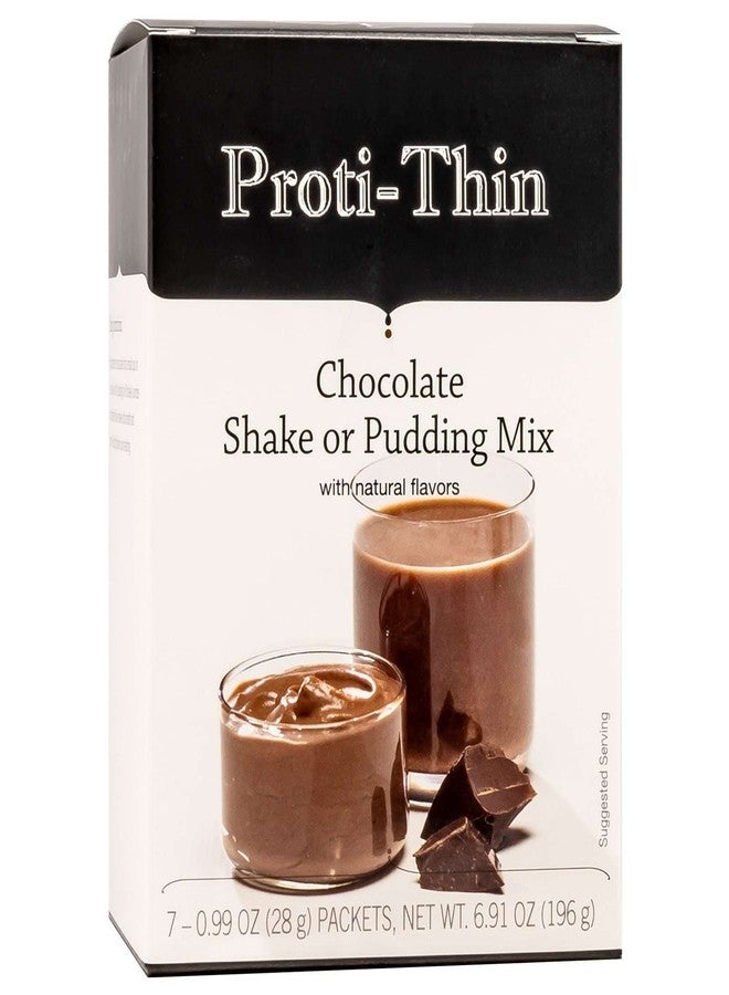 Proti Thin High Protein Creamy Chocolate Pudding Shake Mix 15G Protein Low Calorie Low Carb Low Sugar No Gluten Ingredients Aspartame Free Keto Friendly Ideal Protein Compatible 7 Box