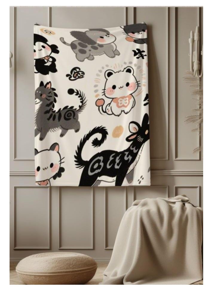 general Flannel thin blanket (warm and comfortable, suitable for sleep, gaming, dust removal and sandproof) 150cm*200cm - 1027 - Image 1