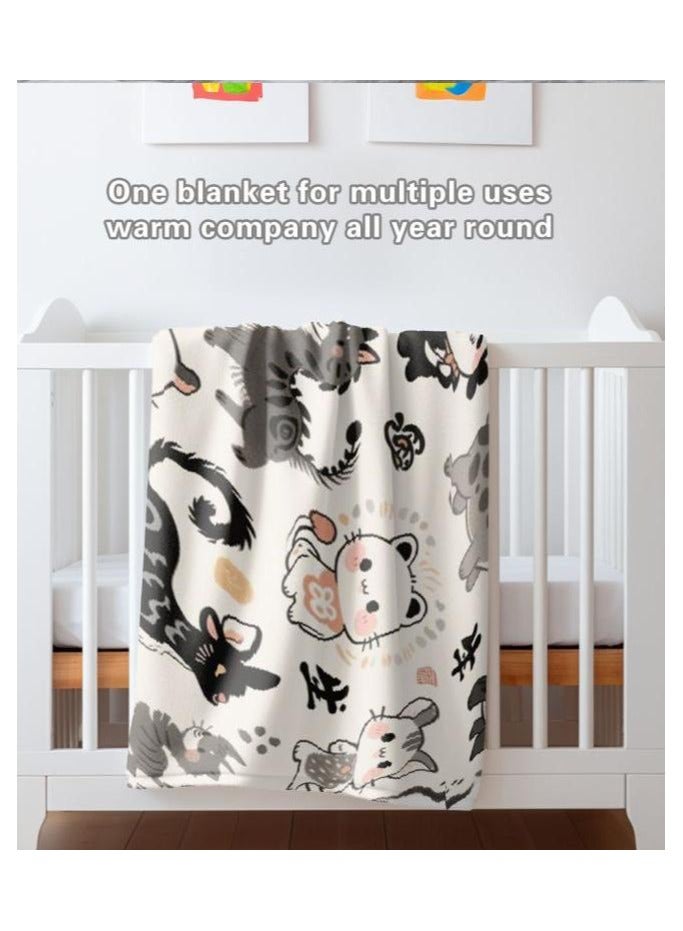 general Flannel thin blanket (warm and comfortable, suitable for sleep, gaming, dust removal and sandproof) 150cm*200cm - 1027 - Image 3