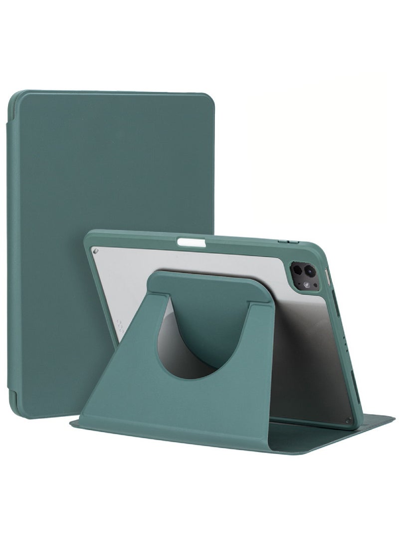 DUSALA Rotating Case for iPad Pro 11-Inch M4 (2024) with Pencil Holder, 360 Degree Rotation Protective Stand Cover Clear Back, Auto Wake/Sleep - Image 1