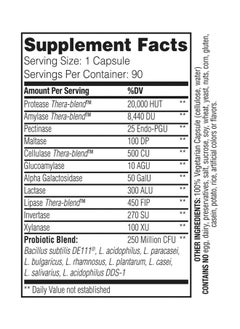 ENZYMEDICA Digest Basic + Probiotics Gentle Enzymes For Digestive Health Breaks Down Carbs Fats And Proteins With Protease Amylase And Lipase 750 Million Cfu Vegetarian 90 Capsules  - Image 2
