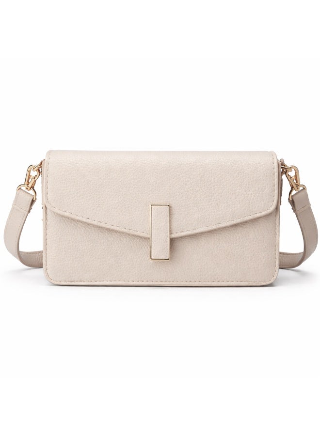 Elegant women's crossbody bag in pebbled leather - small handbag with internal zipper divider, suitable for occasions and travel - Image 2