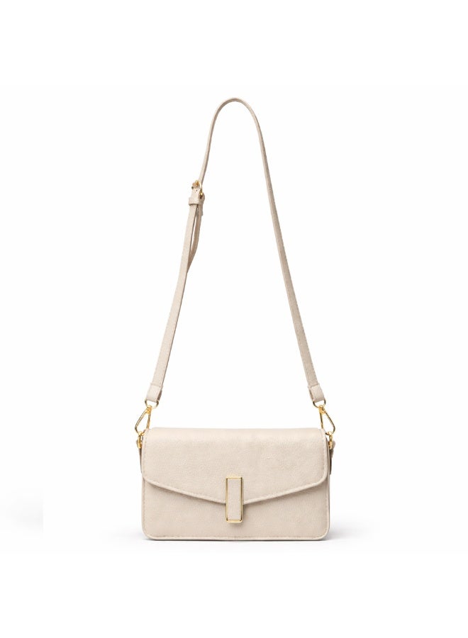 Elegant women's crossbody bag in pebbled leather - small handbag with internal zipper divider, suitable for occasions and travel - Image 5