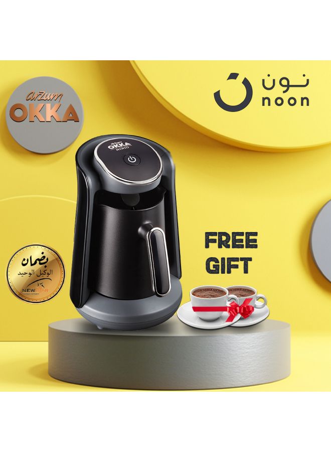 أرزوم ماكينة تحضير القهوة التركية مع كوبين مجاناً بحجم صغير 0.3 L 480 W OK004-K متعدد الألوان - Image 2