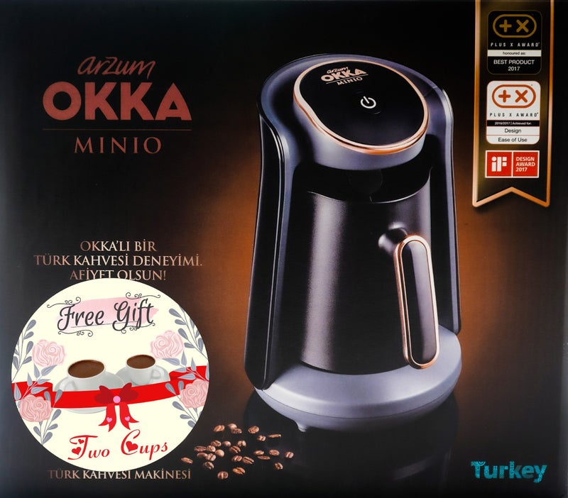 أرزوم ماكينة تحضير القهوة التركية مع كوبين مجاناً بحجم صغير 0.3 L 480 W OK004-K متعدد الألوان - Image 4