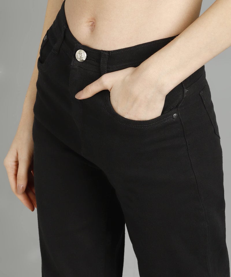 Nifty Women's Denim Straight Fit Boyfriend Jeans (Jean_1439_BLK_34_Black_34) - Image 5