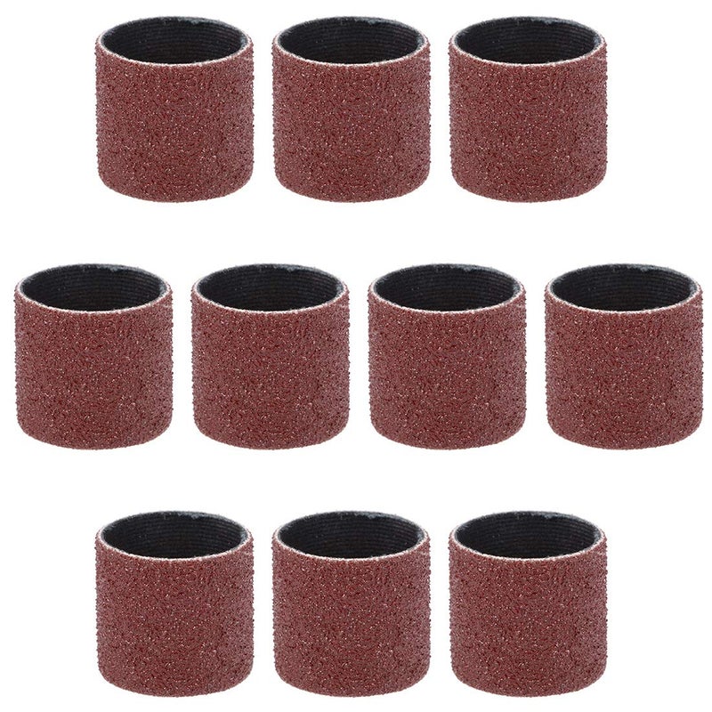 uxcell 1 Inch x 1 Inch Sanding Sleeves 80 Grits Sandpapers Band Drums 10 Pcs - Image 1