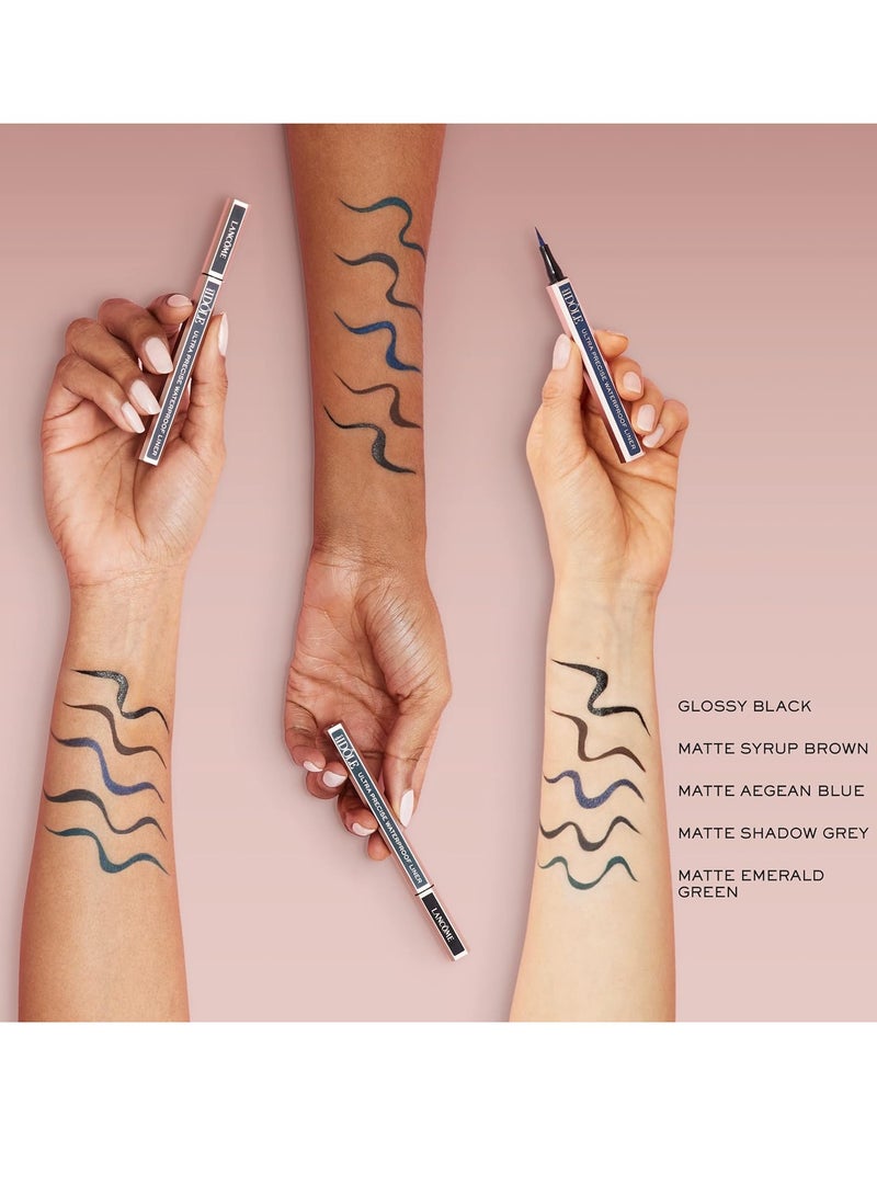 LANCOME Idôle Ultra-Precise Felt Tip Waterproof Liquid Eyeliner for 24Hr Smudge-Resistant Wear Glossy Black - Image 3