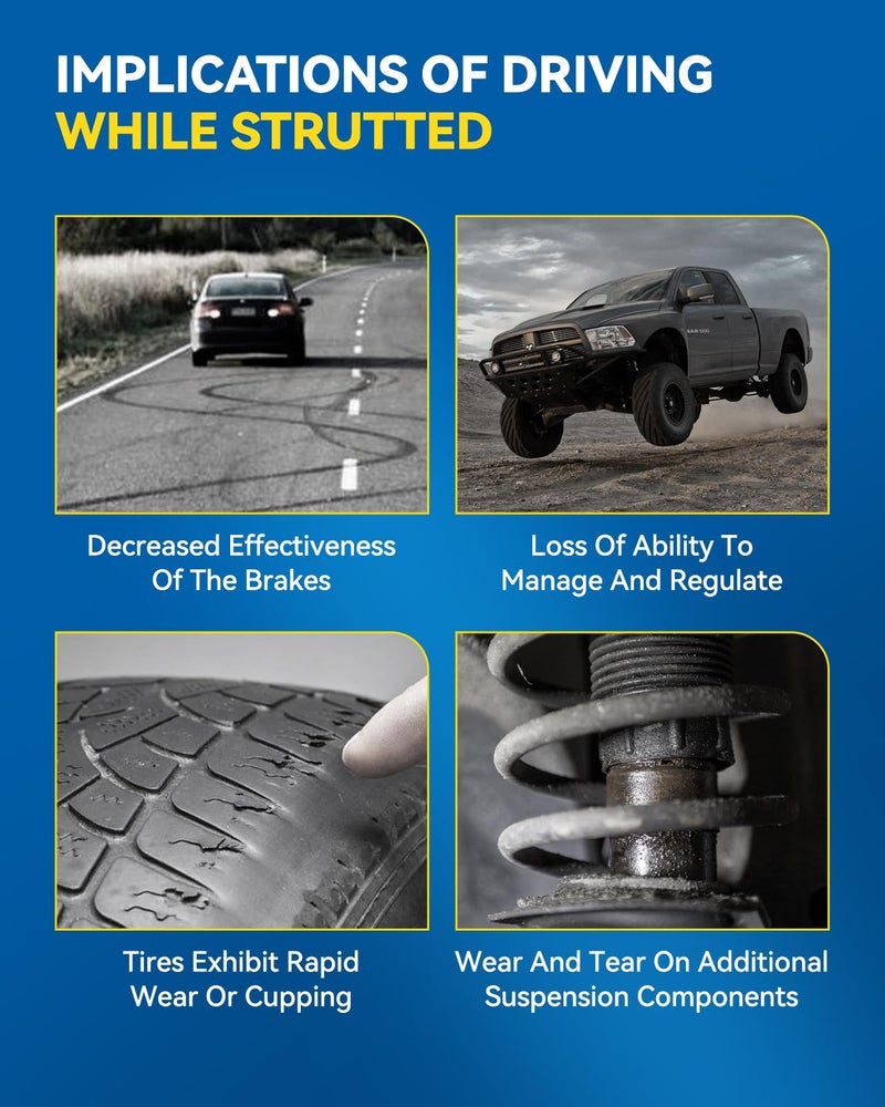 PHILTOP Rear Struts Shock for Focus 2012-2018, Shock Absorber 5645 * 2, Struts with Coil Spring SAA854 2 Pcs - Image 3