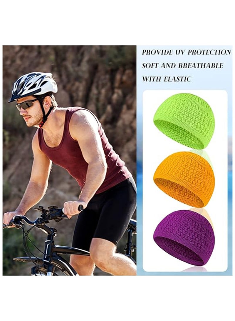 9 Pieces Winter Knit Kufi Hats Skull Caps for Men Women Muslim Liner Ramadan Crochet Beanie  - Image 3