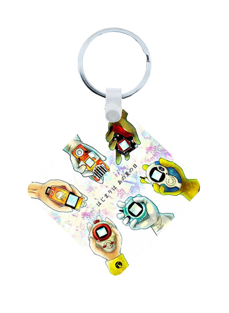 RKN Digim0n Anime Wooden Keychain