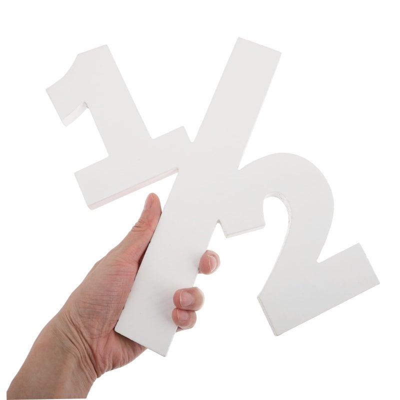 Large Wooden Number 1 2 Milestone Birthday Photo Props Safe Reusable Baby Sign - Image 5