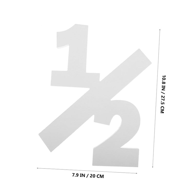 Large Wooden Number 1 2 Milestone Birthday Photo Props Safe Reusable Baby Sign - Image 3