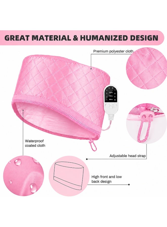 Festive Gallery Hair Steamer for Deep Conditioning, Heat Spa Cap for Natural Home use Thermal Steamer 3 Timer Settings 9 Level Heats Up Quickly with Timer Settings Electric Heat Hair Spa Hat - Image 3