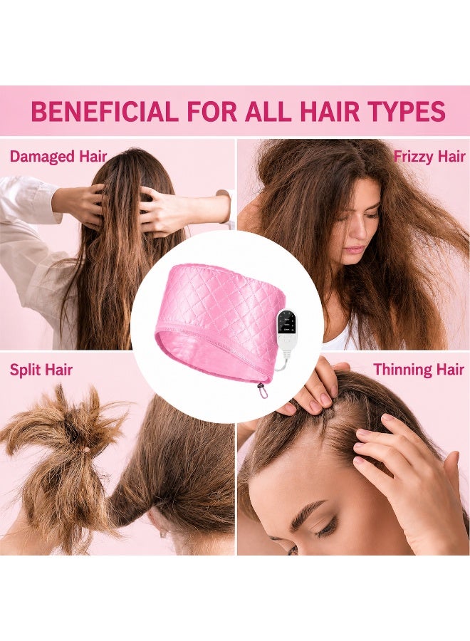 Festive Gallery Hair Steamer for Deep Conditioning, Heat Spa Cap for Natural Home use Thermal Steamer 3 Timer Settings 9 Level Heats Up Quickly with Timer Settings Electric Heat Hair Spa Hat - Image 2