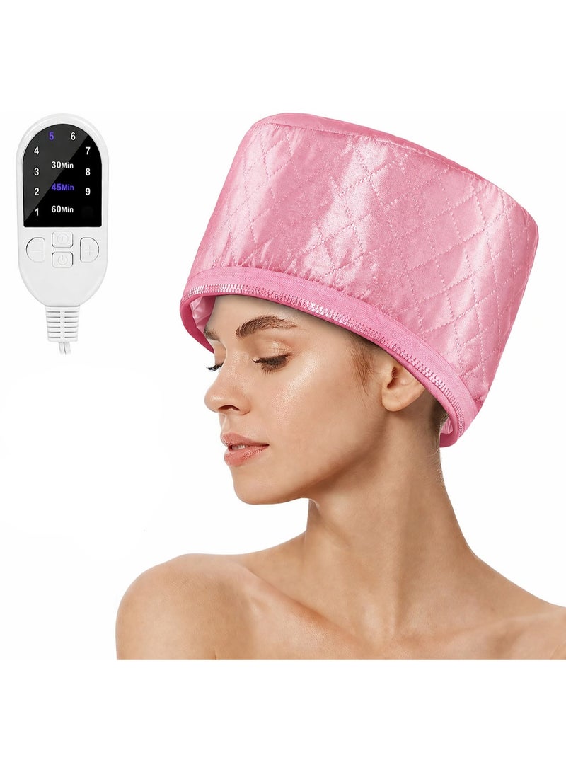 Festive Gallery Hair Steamer for Deep Conditioning, Heat Spa Cap for Natural Home use Thermal Steamer 3 Timer Settings 9 Level Heats Up Quickly with Timer Settings Electric Heat Hair Spa Hat - Image 1