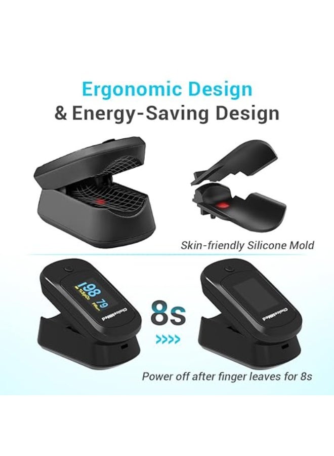 جهاز قياس الأكسجين ونبضات القلب الرقمي (موديل MD300CN310) - جهاز احترافي عالي الدقة لقياس تشبع الأكسجين (SpO2) - سهل الاستخدام والحمل - Image 4