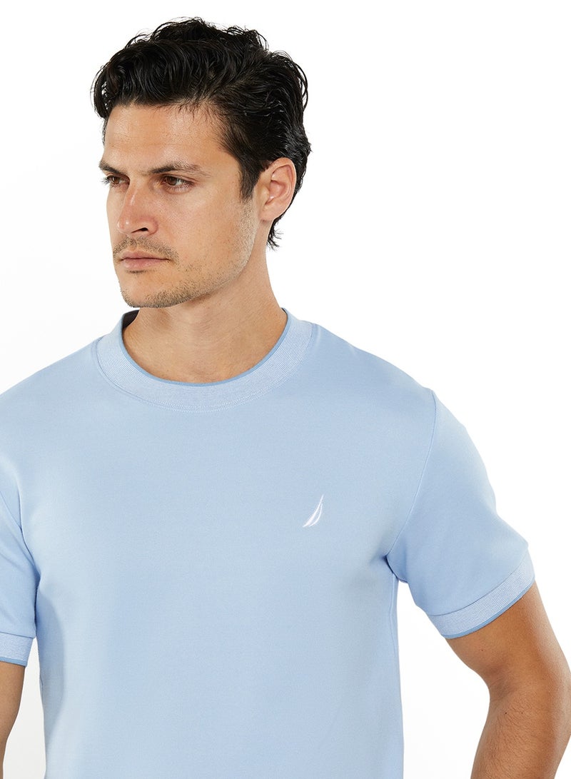 نوتيكا تيشيرت أساسي بياقة دائرية وشعار، بقصة عادية من مزيج القطن - Image 5