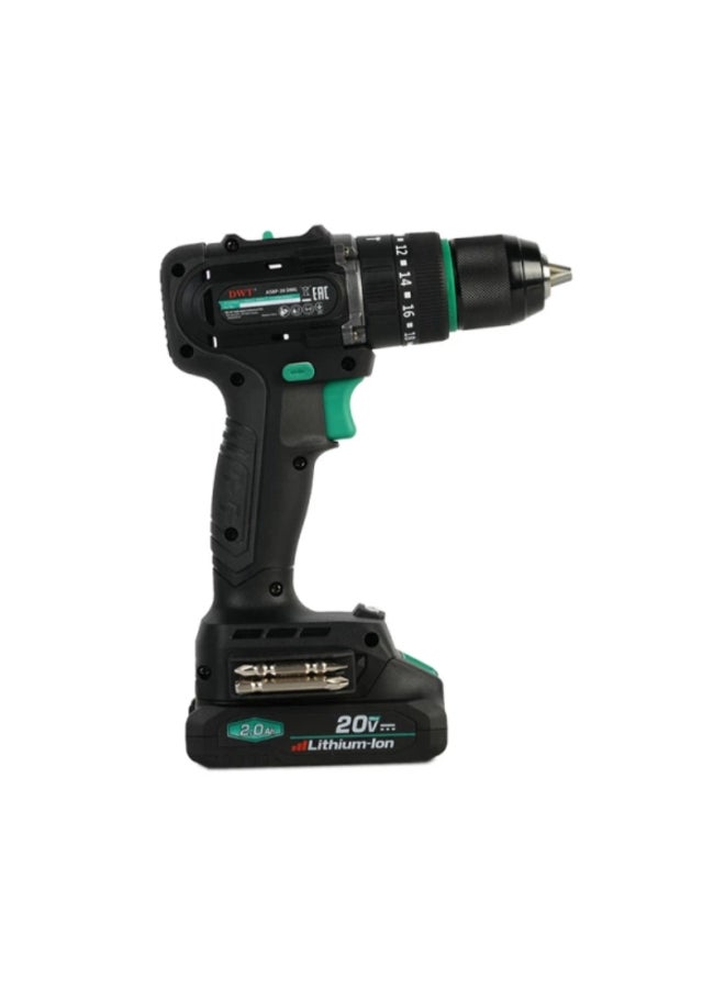 DWT 20V Rechargeable Brushless Cordless Impact Drill Driver Black and Green 26.2 x 10.3 x 31 cm ASBP-20 DNG-2 BMC - Image 3