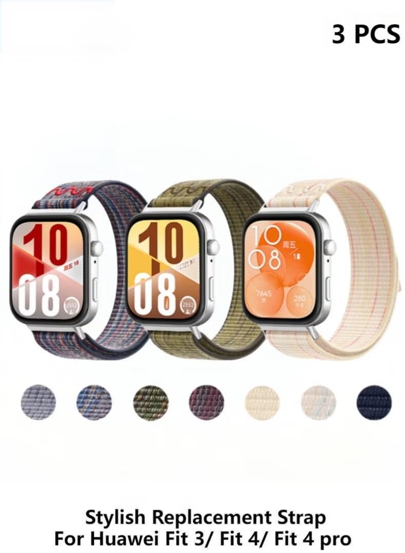 Nylon Woven Watch Straps, Suitable For Huawei Fit 3/ Fit 4/ Fit 4 pro , Waterproof, Breathable and Adjustable Sports Watch Straps - Image 1