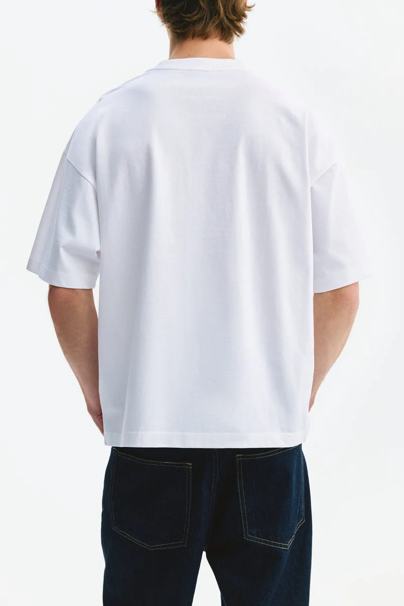 H&M  Oversized Fit Cotton T-shirt for Men | Best Price UAE